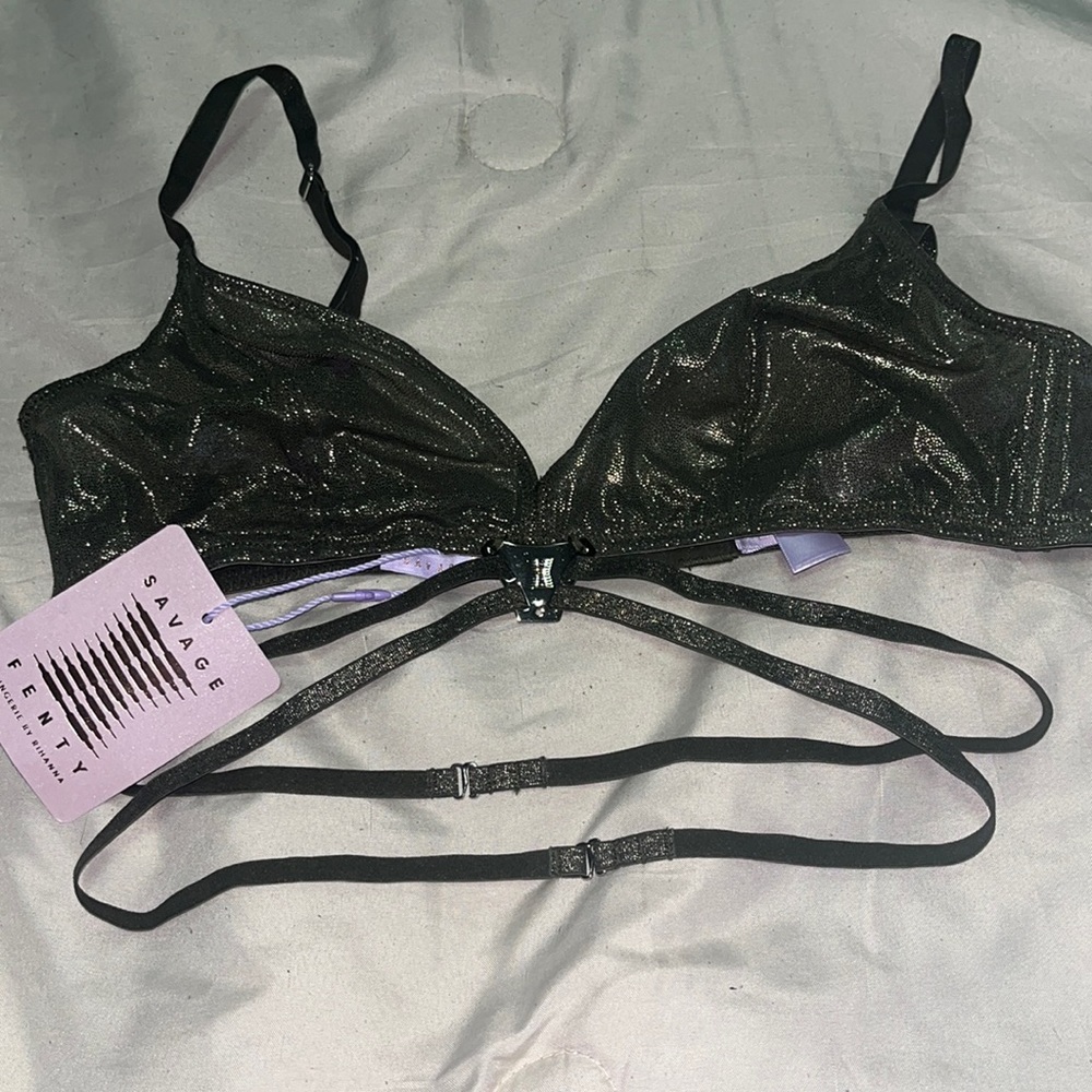 Fenty green sparkle bralette